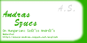 andras szucs business card