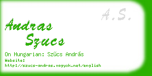 andras szucs business card